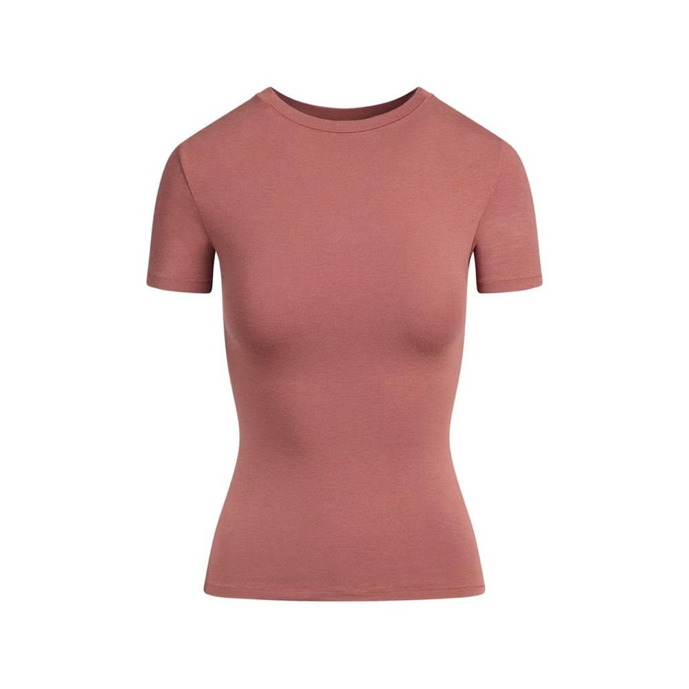 Skims Redwood Fits Everybody Cotton Jersey Tee - NWT - Large